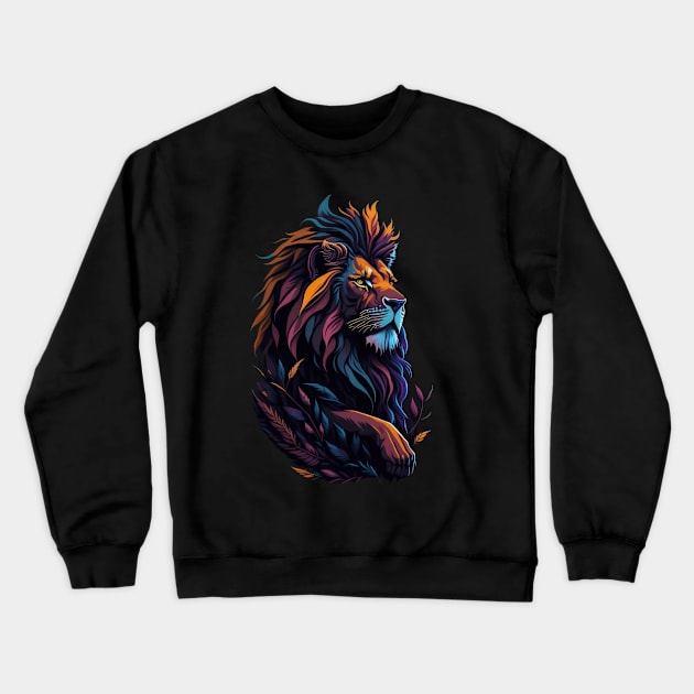 King lion lovers Crewneck Sweatshirt by Khaoulagoodies